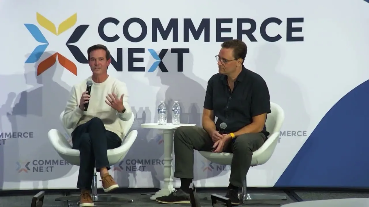 Jeff Haddox presenting the Pier 1 story at CommerceNext